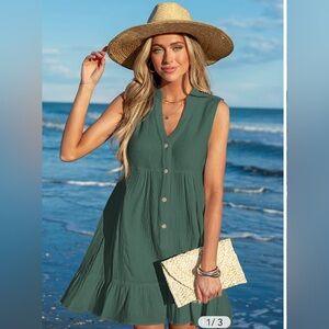 Cupshe Green Beach Coverup